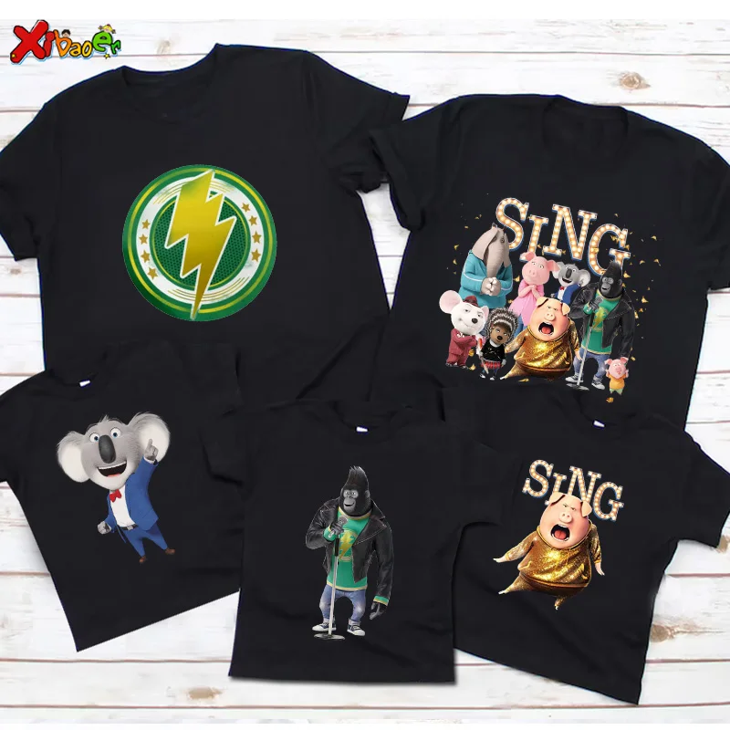 Sing Family Shirt Movie Cosplay Shirt Funny Party Shirts Sing Kids Adults T Shirt Family Matching Outfits Couple Matching Outfit