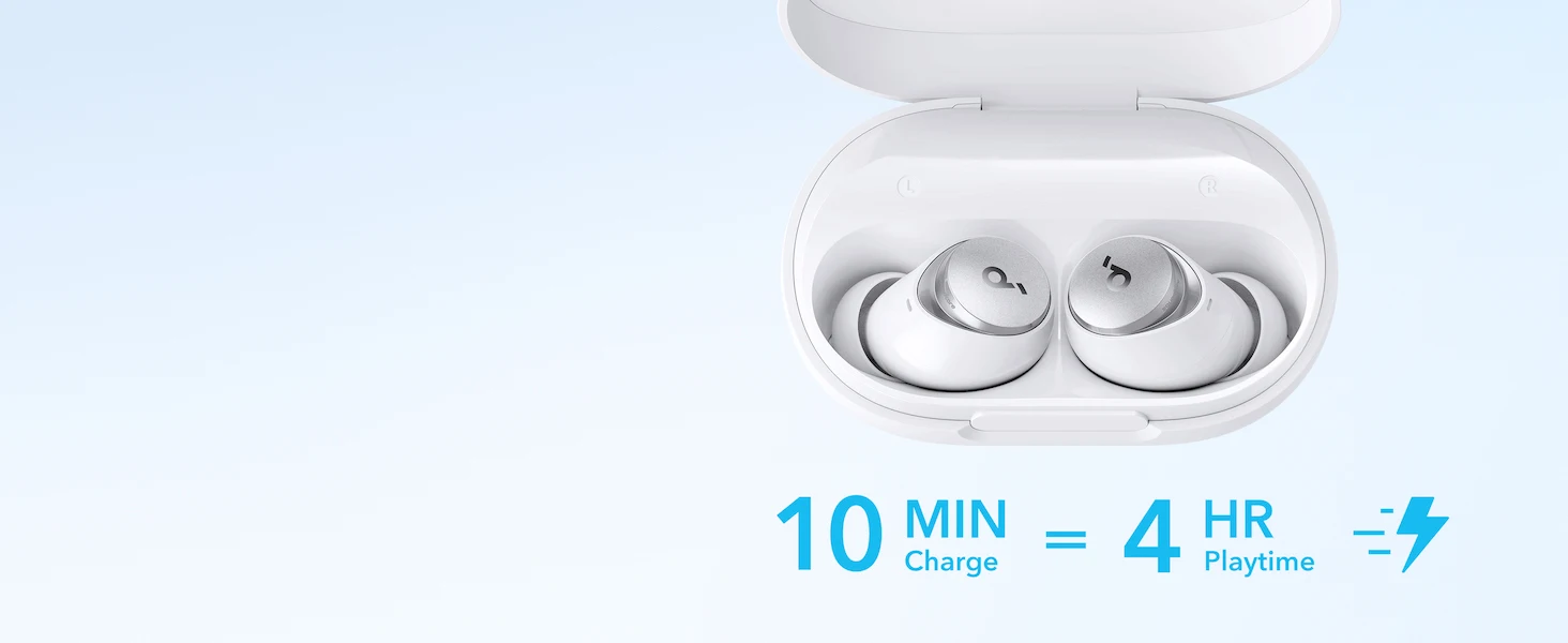 Soundcore by Anker Space A40 ANC Earbuds, Auto-Adjust, 98% Noise Reduction, 50H Playtime, App Control, Wireless C (Refurbished)