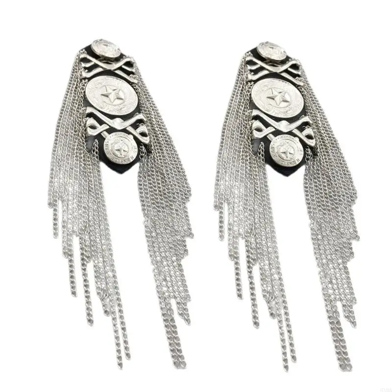 Fringe Shoulder Epaulets Handmade Shoulder Jewelry Tassels Epaulettes Clothing Accessories Epaulet Shoulder Brooches 6XDA