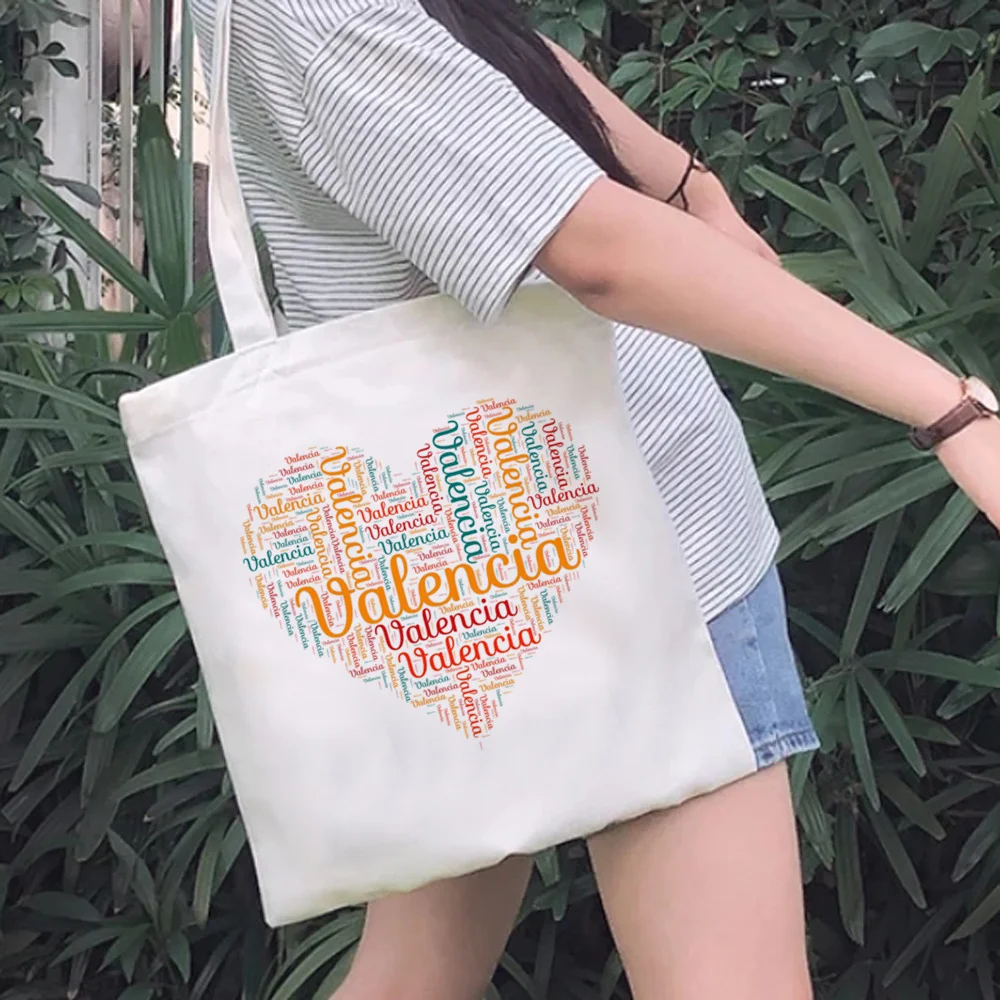 Valencia ถุงช้อปปิ้งร้านขายของชำ Tote Reusable กระเป๋า Recycle Shopper Bolsa Bag ทอ Boodschappentas ผ้าคว้า