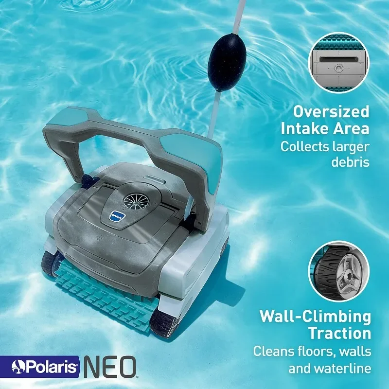 Polaris NEO Robotic Pool Cleaner, Automatic Vacuum for InGround Pools up to 40ft, Wall Climbing Vac w/ Strong Suction