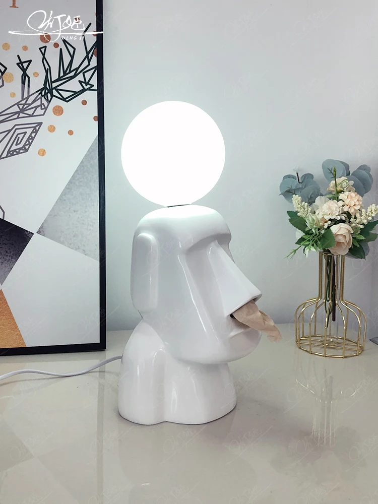 

Paper Extraction Table Lamp Bedroom Ins Girl Bedside Table Desktop Creativity Cute Decorative Lamp