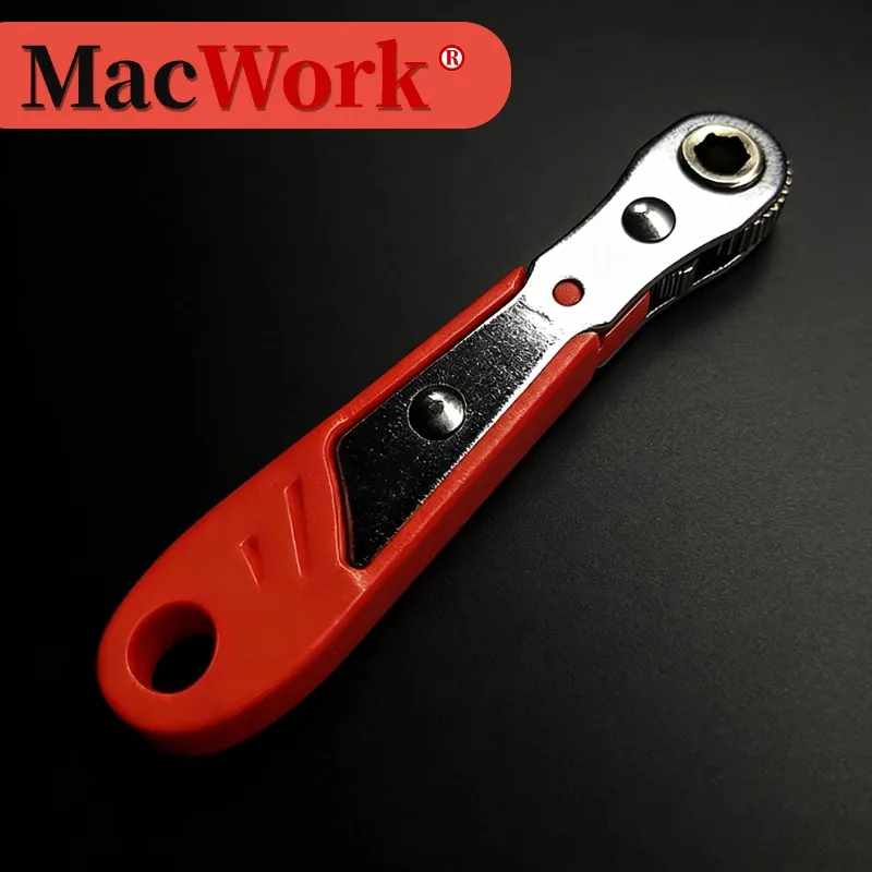 

4.4-inch 36 tooth Hexagon Mini Ratchet Wrench Bearing Steel Magnetic Offset Design Ratchet Screwdriver Automotive Repair Tools