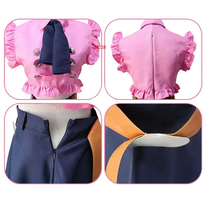 qq38 إليزابيث ليونز كوسبلاي الخطايا السبع المميتة ناناتسو نو تايزاي أنيمي بلايز تنورة حزام الزي زي