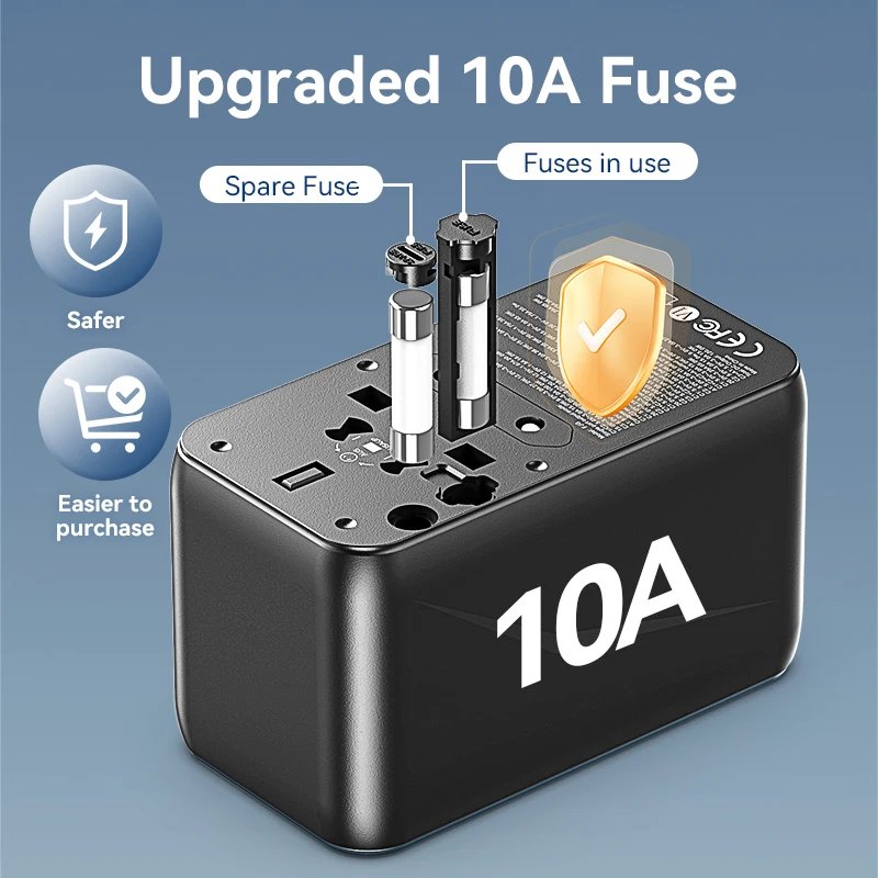 Vention 120 واط GaN محول السفر العالمي الكل في واحد محول السفر في جميع أنحاء العالم PD الجدار شاحن التيار المتناوب محول القابس الطاقة للولايات المتحدة الأمريكية الاتحاد الأوروبي #5