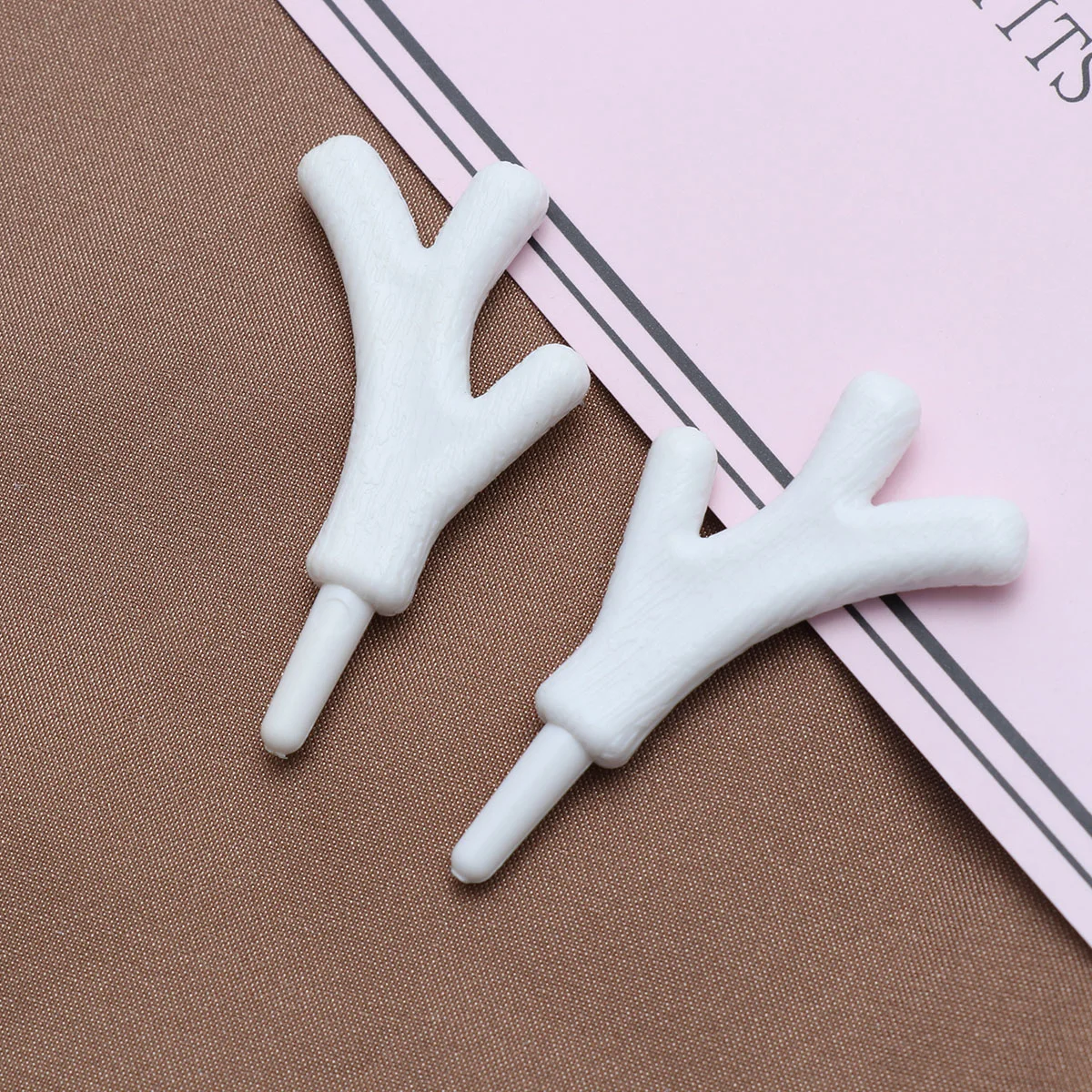 100 PCS Xmas Reindeer Horn Snowman Craft Antlers Hand Candy Decorations Christmas Branch DIY Accessories Window Sticker Women's