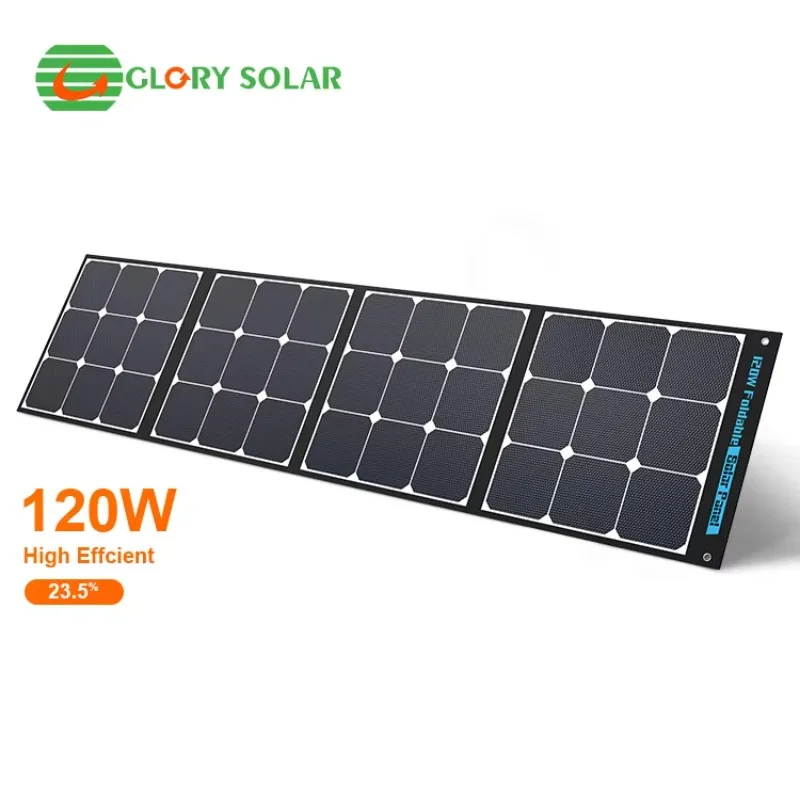 Portable 120W Waterproof Folding Solar Panel for Camping & Hunting 200W 350W Foldable Solar Power Supply for Outdoor Activities