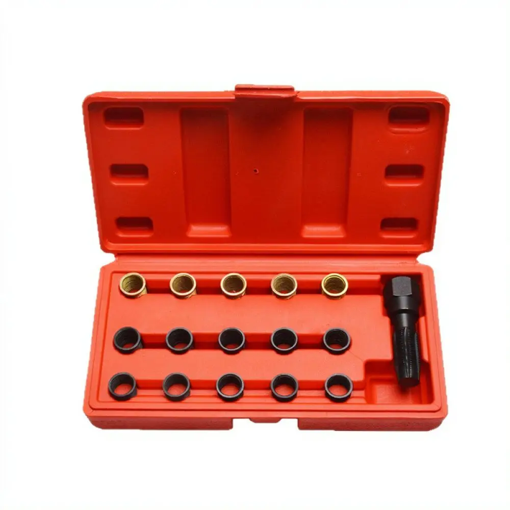 Automotive Spark Plug Thread Chaser Kit Cylinder Head Repair Tool Set High Carbon Steel Mechanic Garage Supply