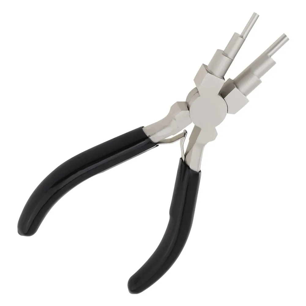 

Wire Wrapping 6 in 1 Wire Bending Pliers Jewelry Making Hand Tool Round Nose Pliers Anti-slip Wear-resistant 6 Step Pliers DIY
