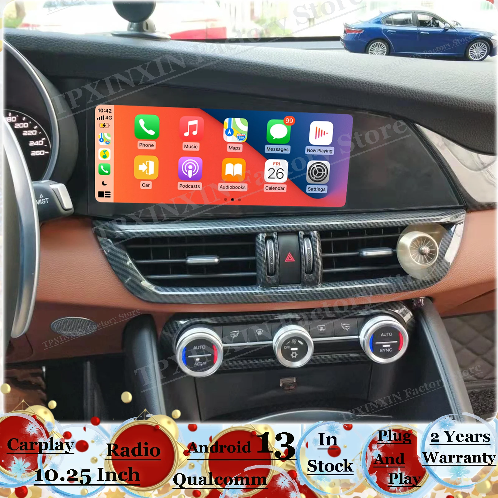 

10.25 Inch Multimedia Android 13 For Alfa Romeo Stelvio Giulia 2015~2020 GPS Navigation Car Radio Accesorios para Auto Head Unit