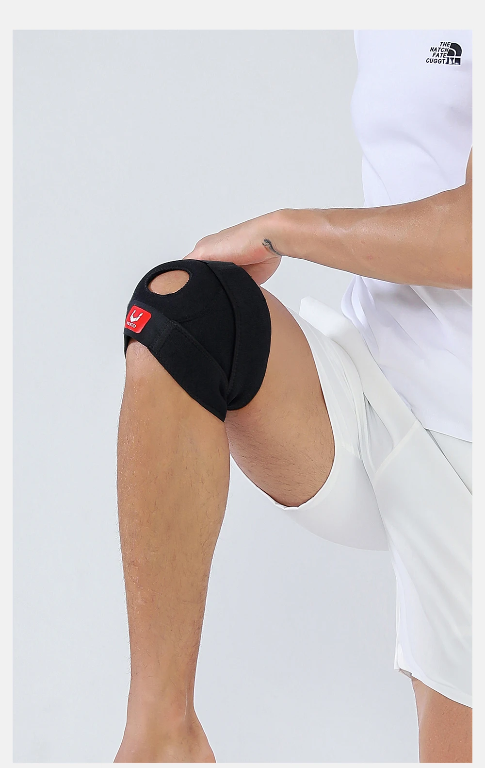 1/2PC Open Patella Knee Support Adjustable Knee Brace Breathable Knee Wrap for Men Women Outdoor Fitness Running