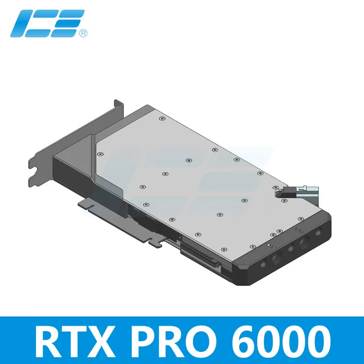 IceManCooler Metal Design Water Block For Geforce RTX PRO 6000 Server Card Cooler ,G1/4,0.3 Micro Channels