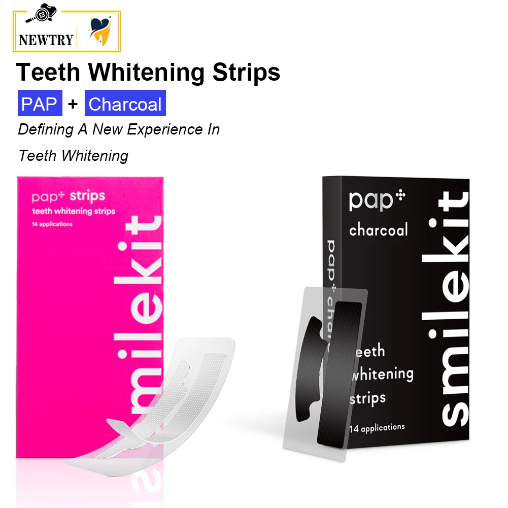 

7/14 Pairs PAP Charcoal Gel Teeth Whitening Strips Activated Bamboo Dental Veneers Oral Hygiene Care Tool Tooth Bleaching Supply