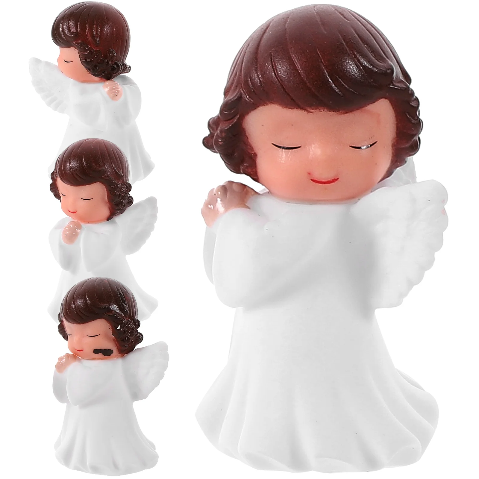 Angel Praying Baby Dolls Figurines for Women Angels Vinyl Desk Decor Teen Girls Office