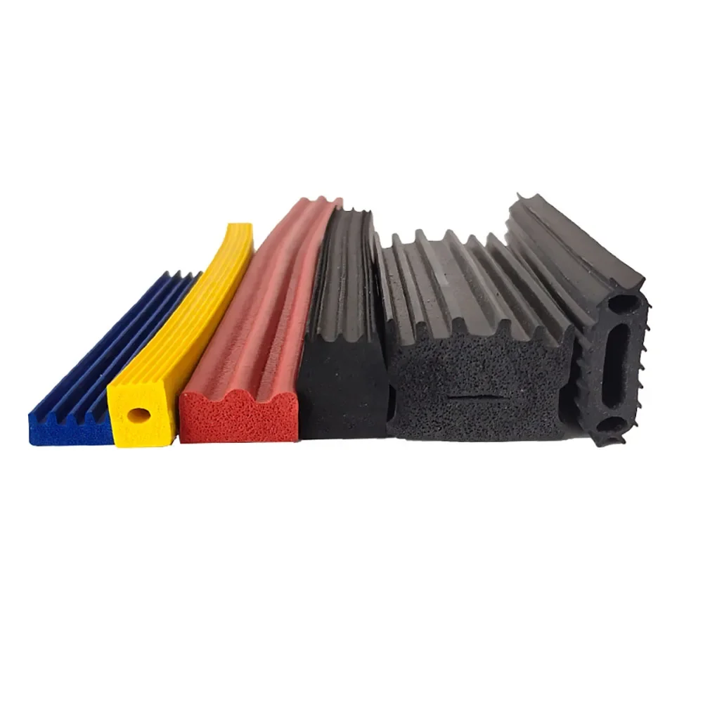 

1-5M 8-110mm Black White EPDM Sponge Self Adhesive Wave Flat Sealing Strip Door Window Gap Filler Soundproof Weather Stripping