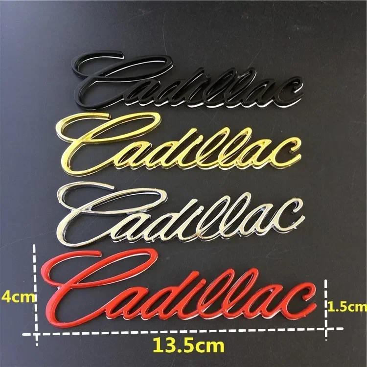 Logotipo de letras Cadillac, guardabarros lateral de coche, pegatina trasera para Escalade CT5 CT6 XT5 XT6 DTS SLS XLR ATS SRX Tiburon, accesorios de estilo