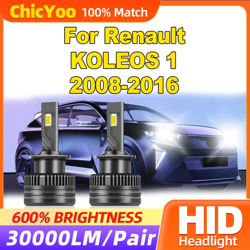 

120W Xenon Headlamp Bulbs 30000LM Auto Lamps 6000K 12V CSP Chips LED Headlights For RENAULT KOLEOS 1 2008-2013 2014 2015 2016