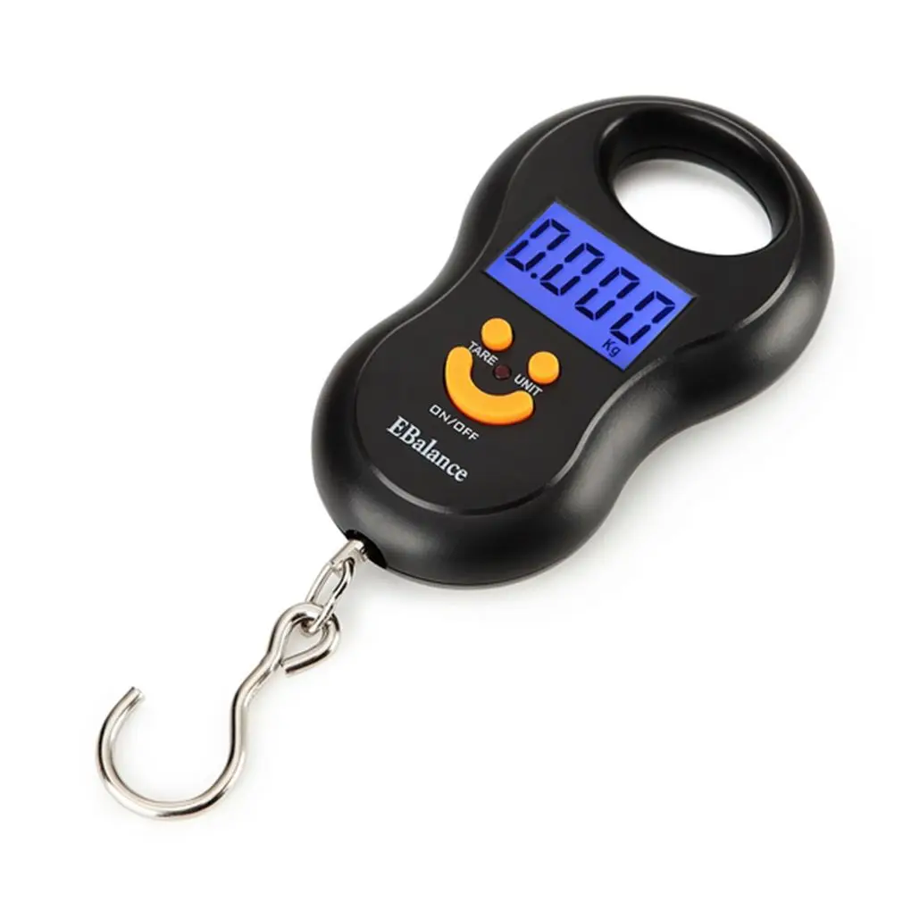 50KG/10G Electronic Digital Fish Luggage Hanging Hook Scale with Backlit Display Food Balance Scales