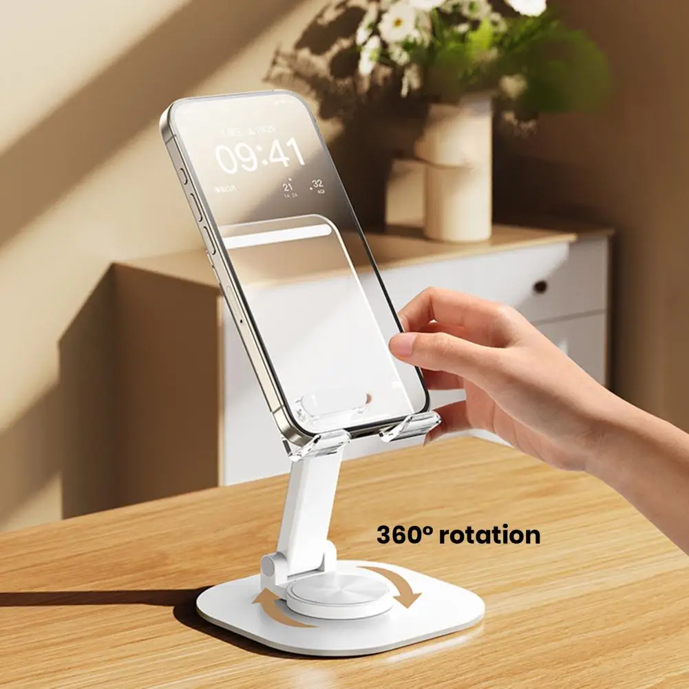 Phone Supplies 360-degree Rotating Mobile Phone Holder Lightweight Portable Stand for Desktop High Stability Cellphone Mount