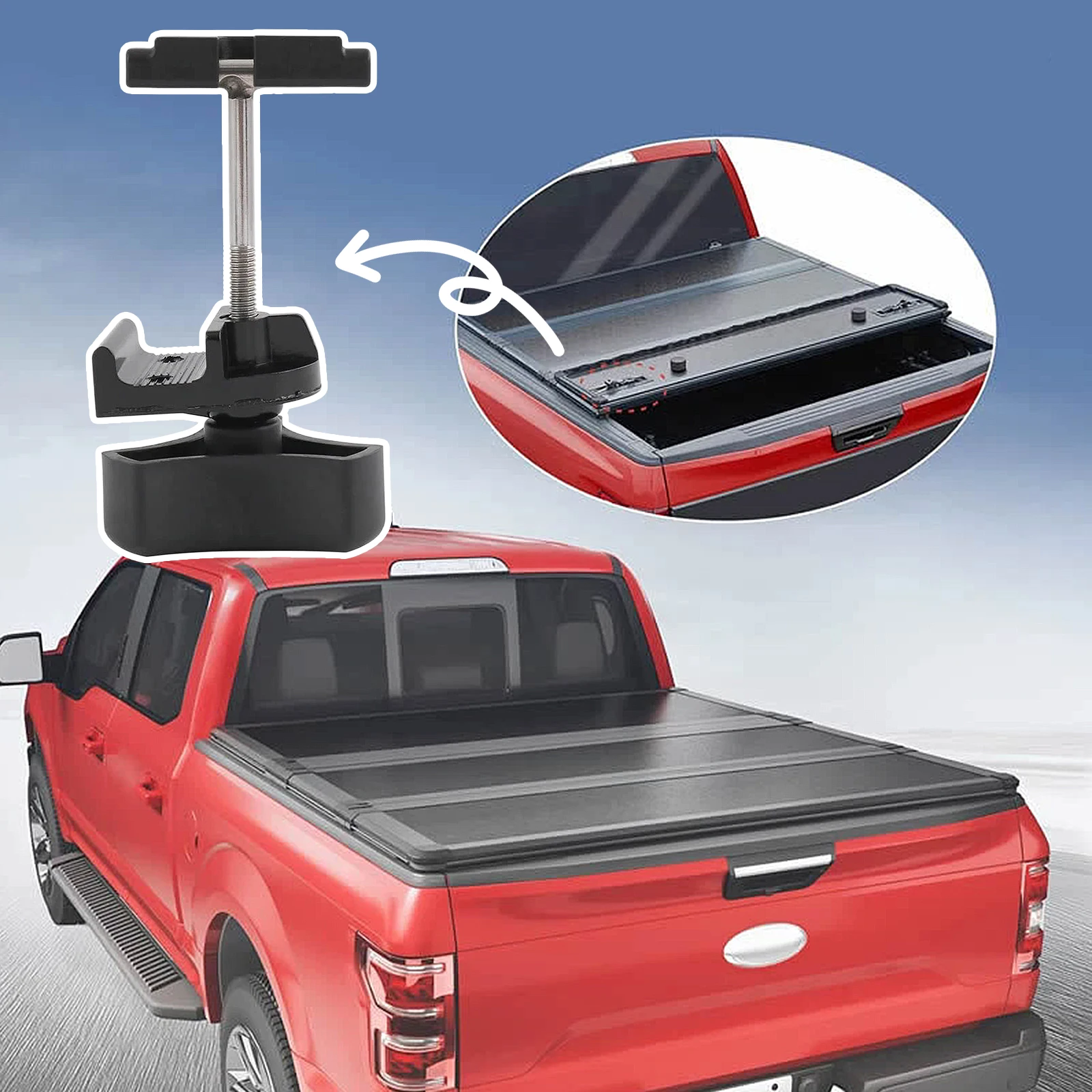 تحديد عدة العالمي اكسسوارات استبدال أجزاء سيارة الجبهة الخلفية المشبك T-البراغي ل الصلب ثلاثي أضعاف Tonneau شاحنة بيك اب غطاء السرير #3