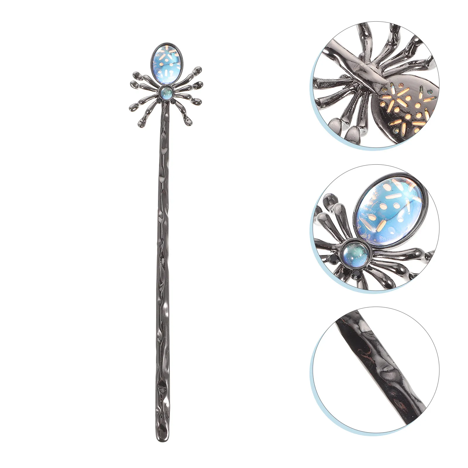 Bâtonnet à cheveux léger vintage style chinois en forme d'araignée, outil de coiffure pour chignons, épingle à cheveux élégante pour mariage, fête, bal de promo
