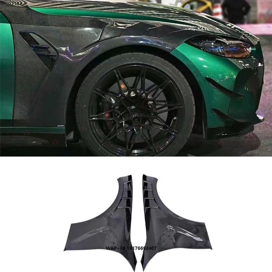 

Dry Carbon Fiber AE Style Front Vented Fender forBMW G80 G82 G83 M4 2020-2024 Upgraded Front Bumper Fender Good Fitment