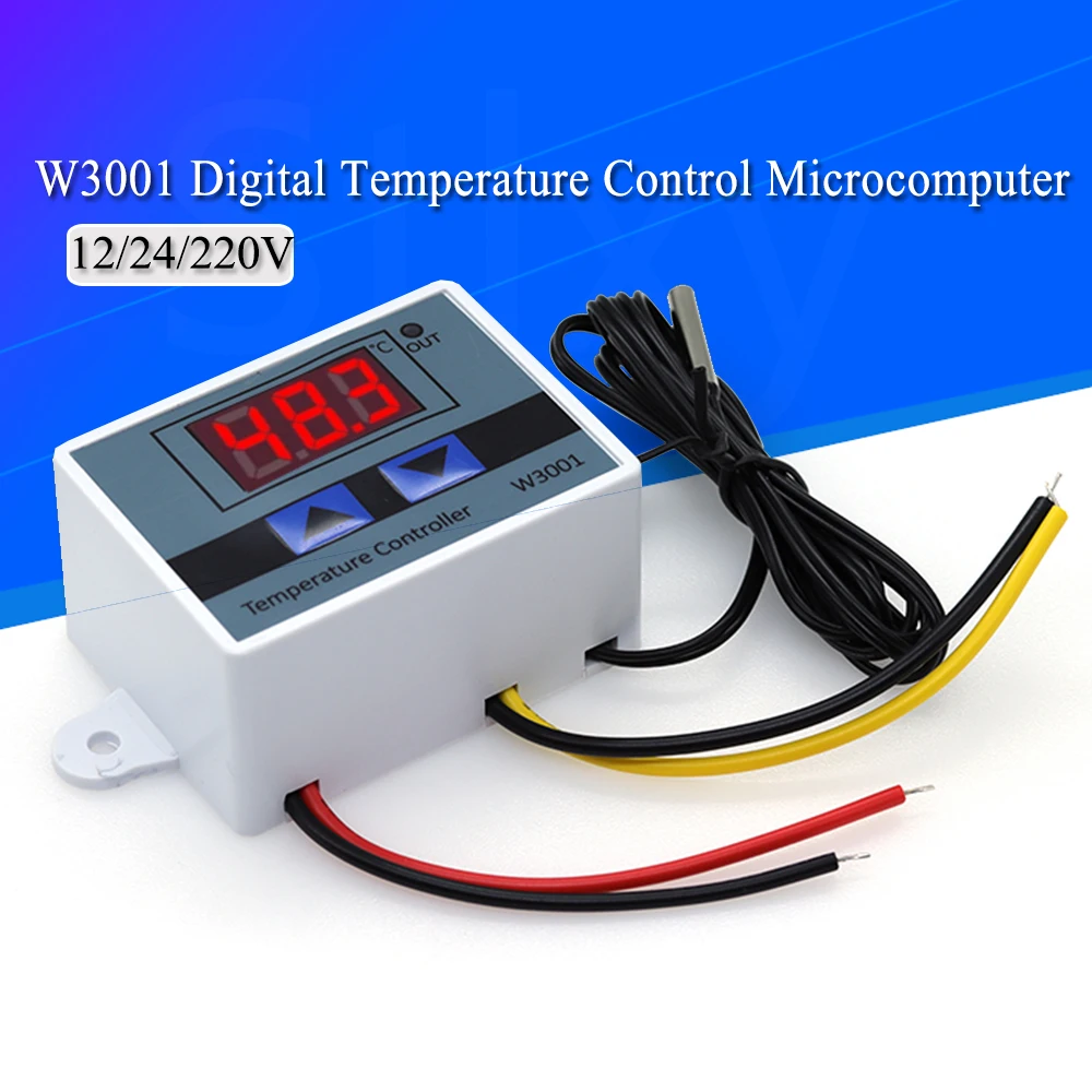 W3001 Digital Control Temperature Microcomputer Thermostat Switch Thermometer New Thermoregulator 12/24/220V