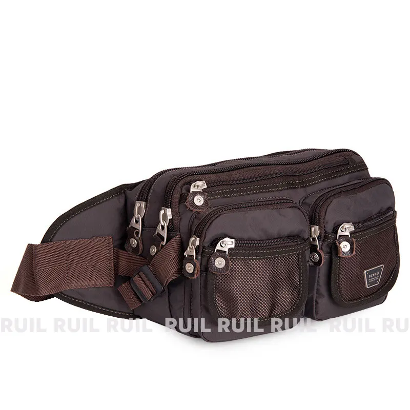 New Men Waist Pouch Sport Mobile Phone Pouch Bags Running Belt Oxford Cloth Casual Travel  Small Bag