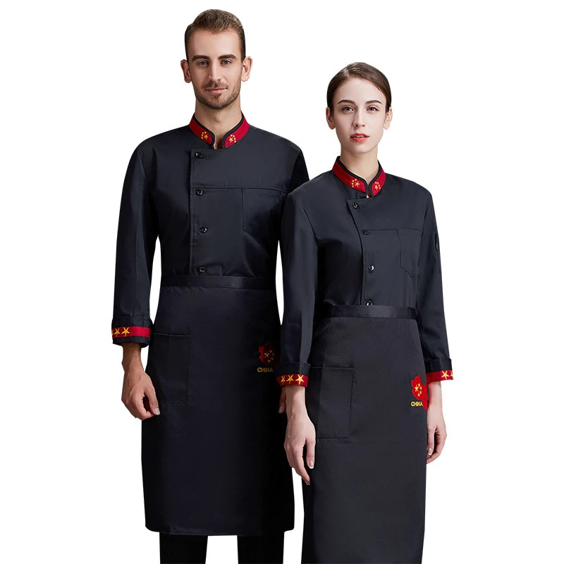 Hotel Kantine Workclothes Cake Baker Koken Keuken Tooling Unisex Chef Uniform Food Service Cook Ademend Chef-kok Jas