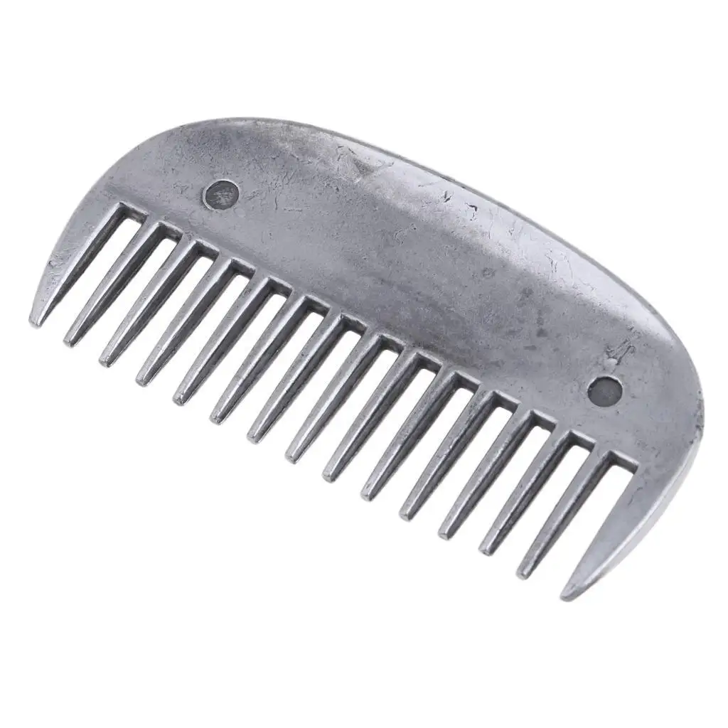 Metal Horse Brush Stainless Curry Comb Mud Remover Equestrian Grooming Tool Pet Comb for Horse Stable Equipment