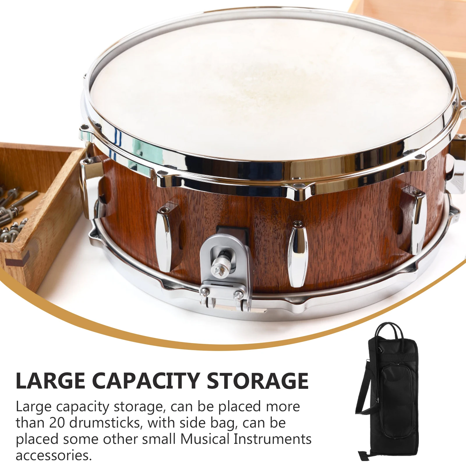 

1Pc Multi-Functional Drumstick Bag Large Capacity Portable Drumstick Pouch Durable Oxford Cloth Professional Storage