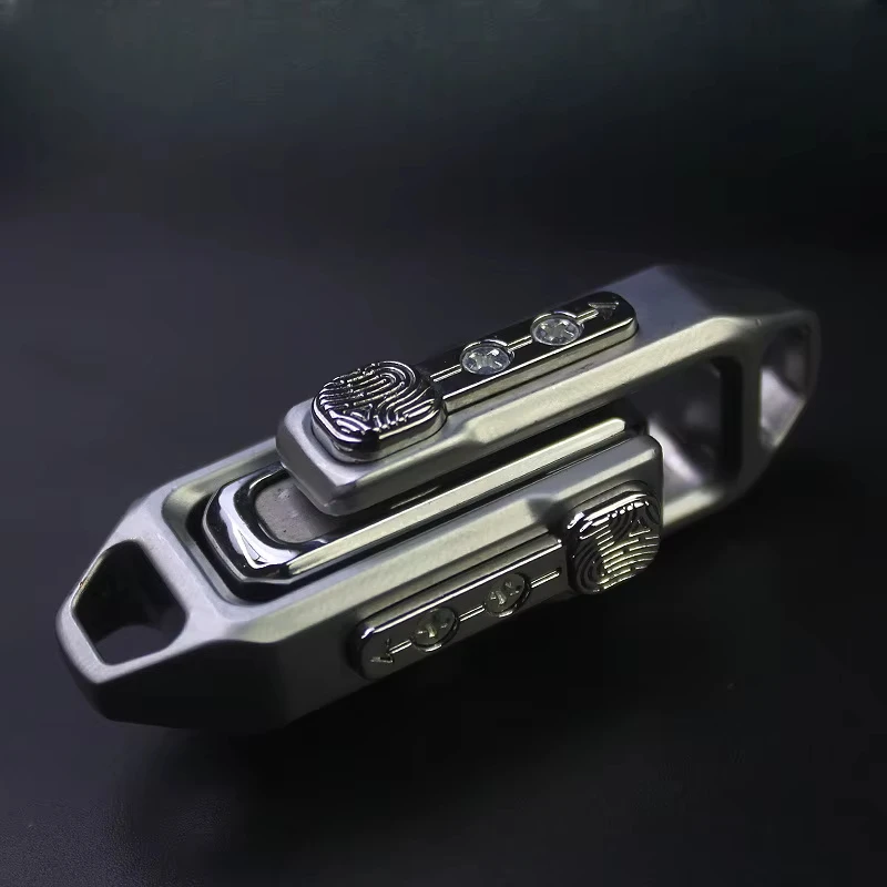 EDC Fidget Slider Push Fidget Toy Tarjeta de empuje magnética Empujando huevos Placa de clic Descompresión Adultos Estrés Aleación de metal