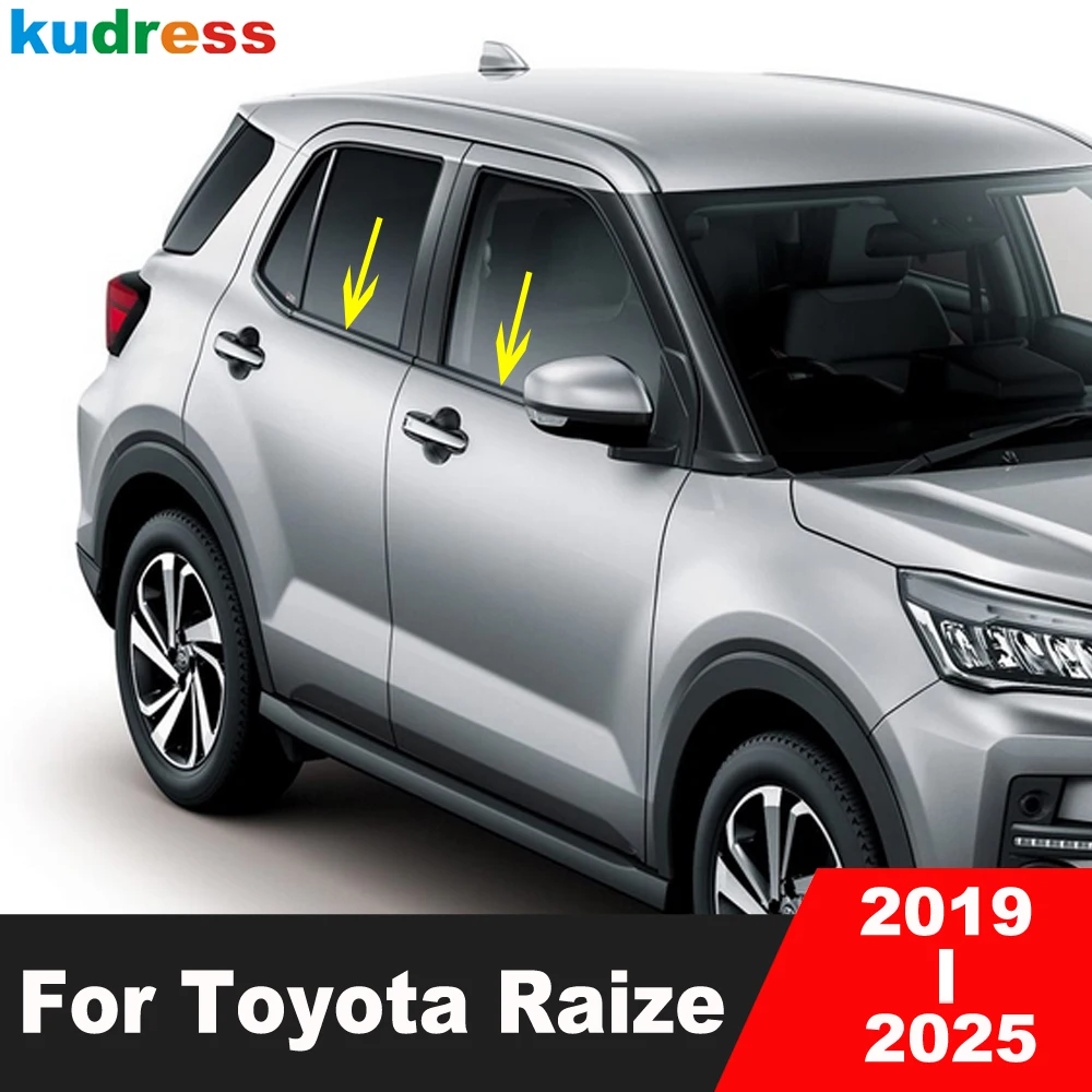 Bottom Window Frame Sill Trims For Toyota Raize 201 2020 2021 2022 2023 2024 2025 Steel Car Windows Molding Strips Accessories