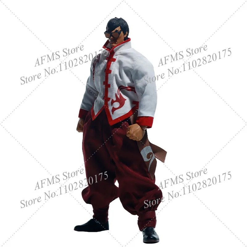 ألعاب العاصفة 1/12 الرجال الجندي طباعة معطف السراويل الكونغ فو موحدة فنون الدفاع عن النفس بدلة تدريب الزي ‌   تناسب جسم شخصية الحركة مقاس 6 بوصة