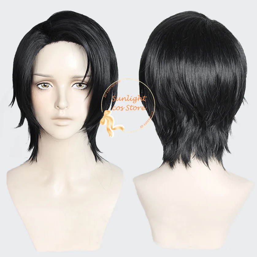 Anime Yuta Okkotsu Yuta Cosplay Wig Black Short Wig With Ring Heat Resistant Synthetic Hair Halloween Party Unisex Wig + Wig Cap