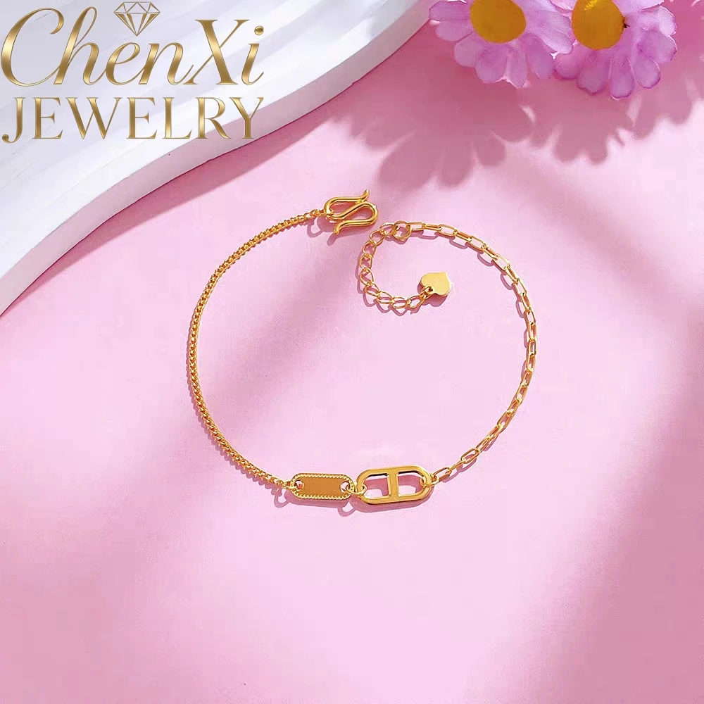 

High-End Sand Gold Bracelet Best Selling Popular Luxury Quality Jewelry Festival Gift Fashion Exquisite Charms Elegant Simple