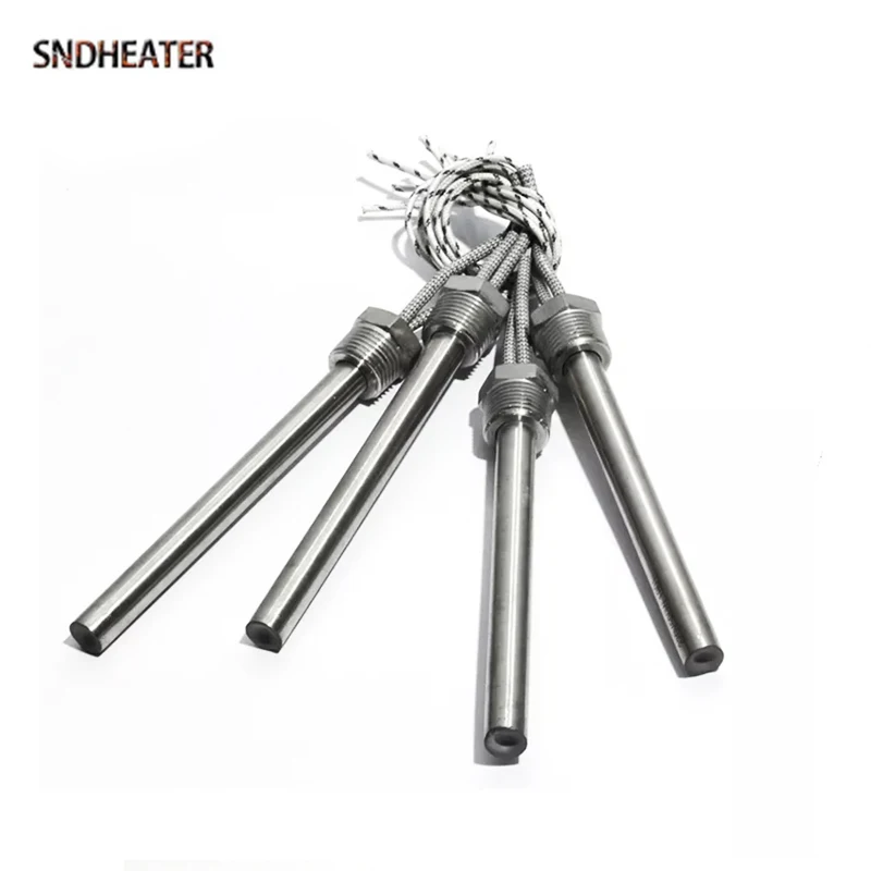 SNDHEATER 110V/220V/380V Thread Cartridge Heater 304SS DN10 G3/8 16mm Heating Element Rod 10x140-170mm 300w 350w for Water 1pc