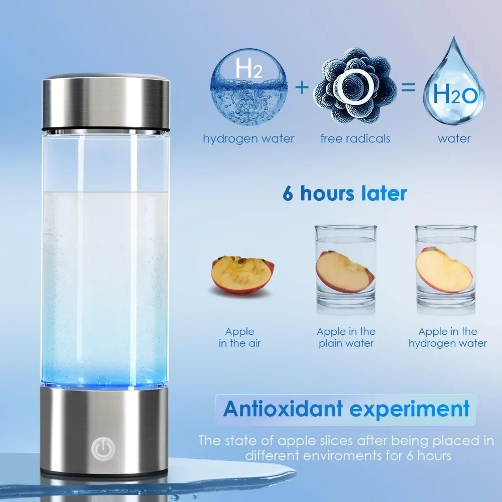 Portable Hydrogen Water Bottle Generator,3Min Rapid Electrolysis,Enhancing Water Quality Perfect for Daily Hydration