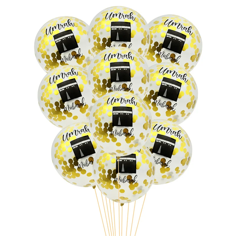 1 Beutel Umrah Mubarak Konfetti Luftballons Ramadan Kareem Dekor Eid Mubarak Islamischen Muslimischen Festival Party Ramadan Ballon Hause Supplie