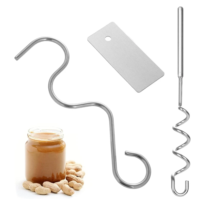 Peanut Butter Stirrer , Stainless Steel Peanut Butter Mixer Peanut Butter Stirrer Nut Butter Stirring Tool