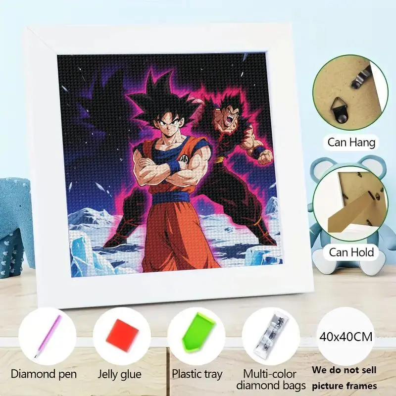 

1 шт. Dragon Ball Super Goku Ultra Instinct & Legendary Broly 5D DIY Полный дрель Набор алмазной живописи Аниме Манга Домашний декор Стена A