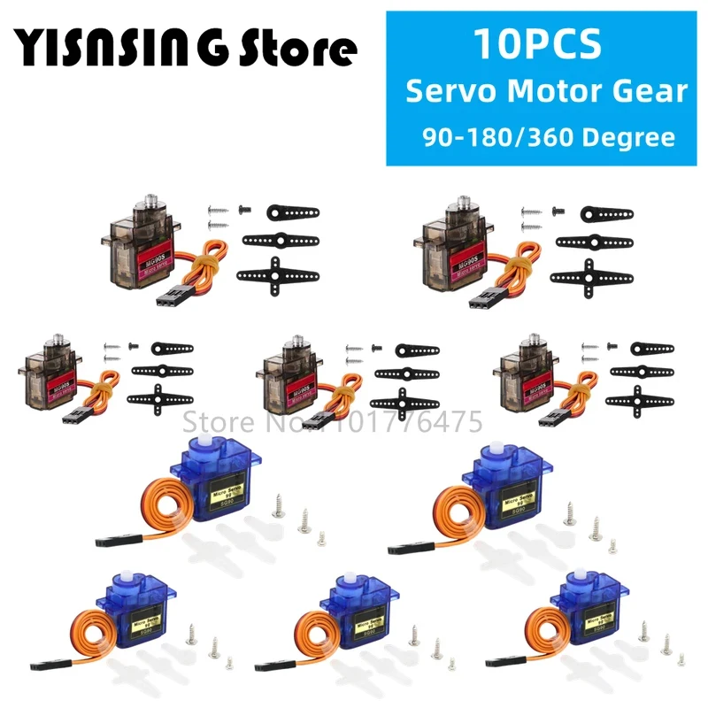 SG90 MG90S Servo Metal Gear for Model Helicopter Boat For Arduino Toy Airplane Fixed Wing Helicopter Aircraft Models 90 180 360