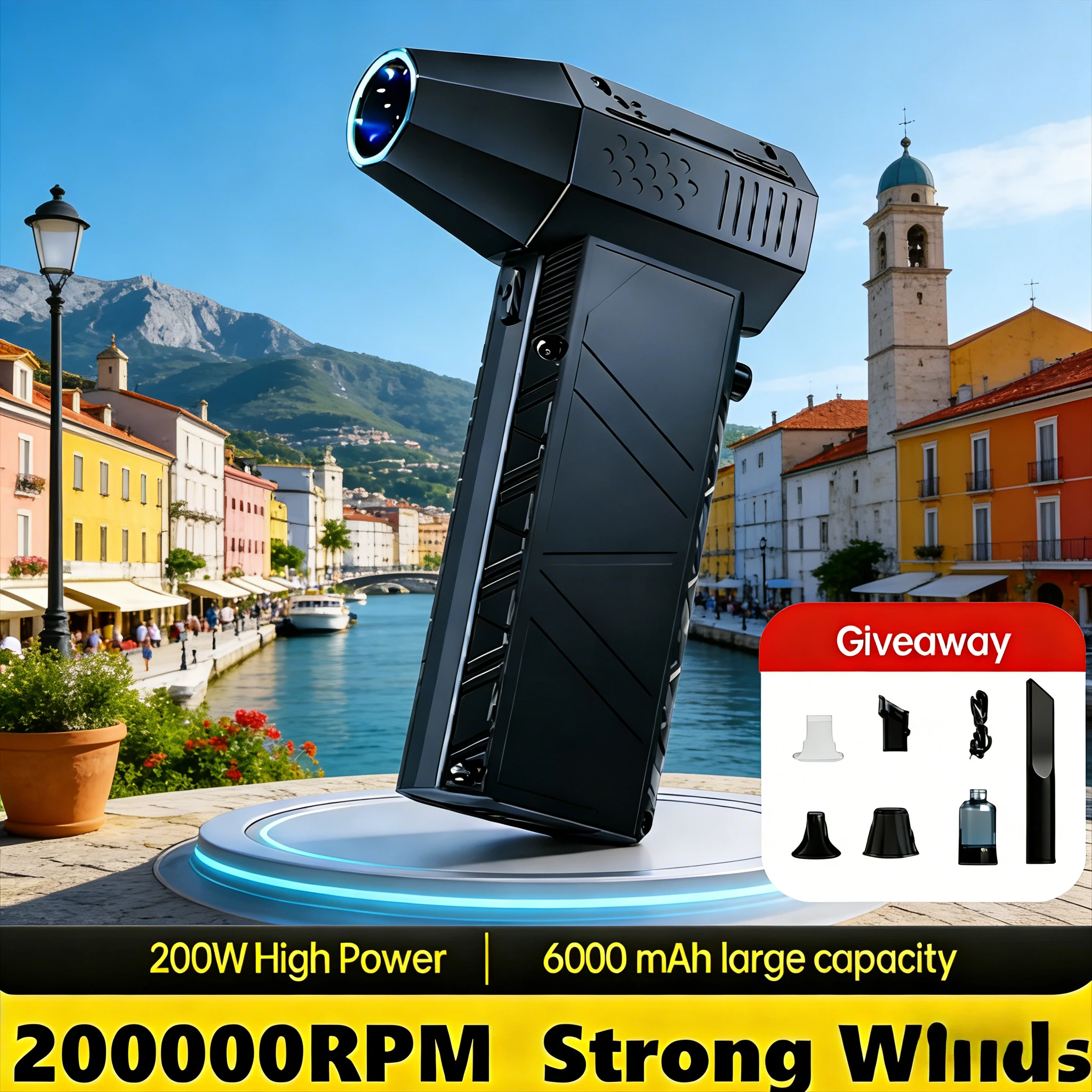 

Воздуходувка-пылесос X6 2-в-1 — 200000 об/мин, 53 м/с, мощный очиститель-вентилятор с зарядкой Type-C