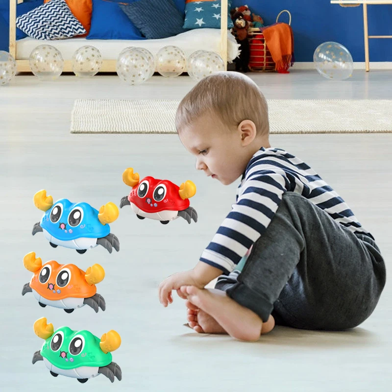 

Children's Fun Double Loop Running Cartoon Crab Parent Child Interaction Inertia Crawling Toy Gifts For Boys And Girls