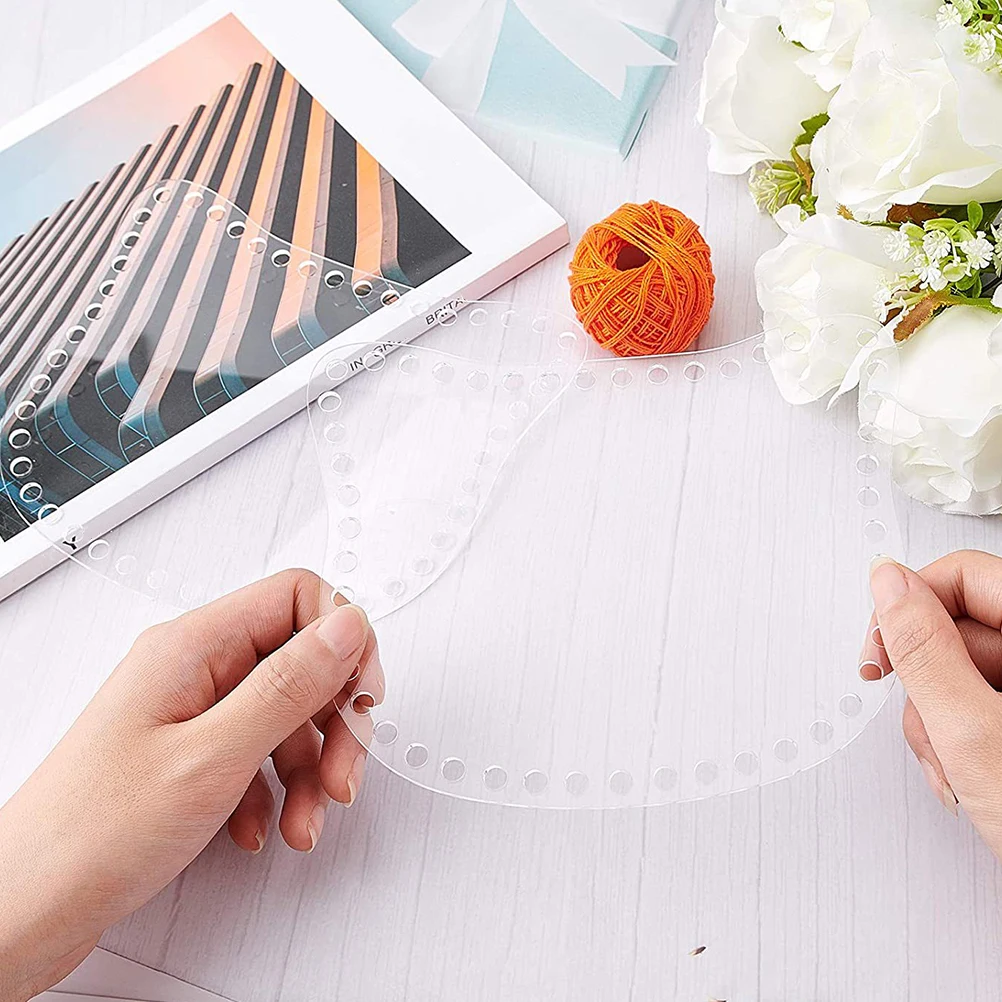 4 قطعة حقيبة يد المشكل القط مريحة قاعدة المجلس أنماط زهرة DIY بها بنفسك حقيبة كروشيه قوالب سفلية صياغة قاعدة المجلس