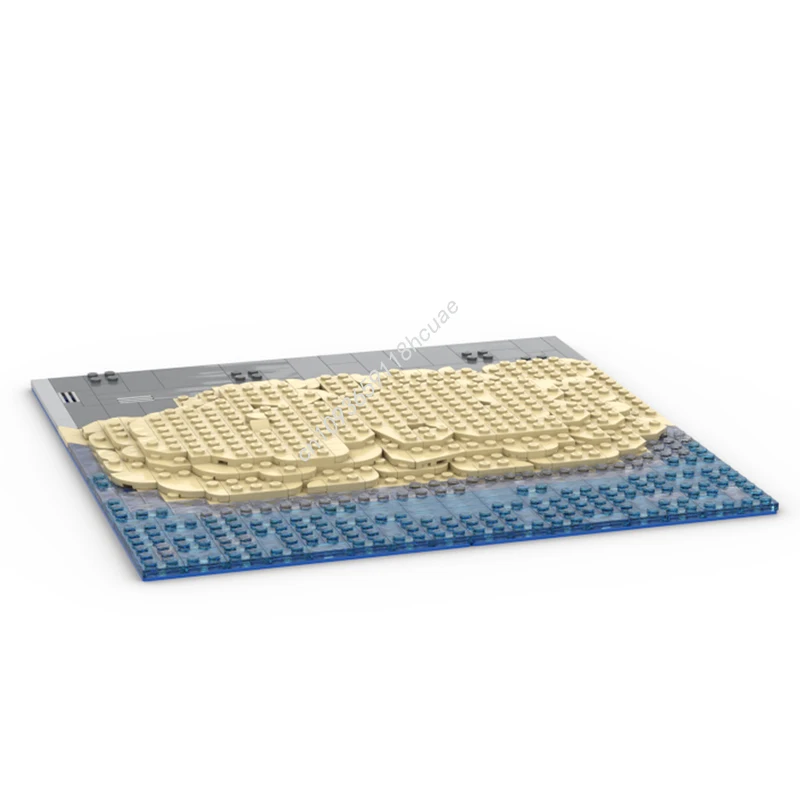 

550pcs MOC 32x32 Beach Baseplate Modular Buildings Building Blocks Educational Space imagination up teenager Construction