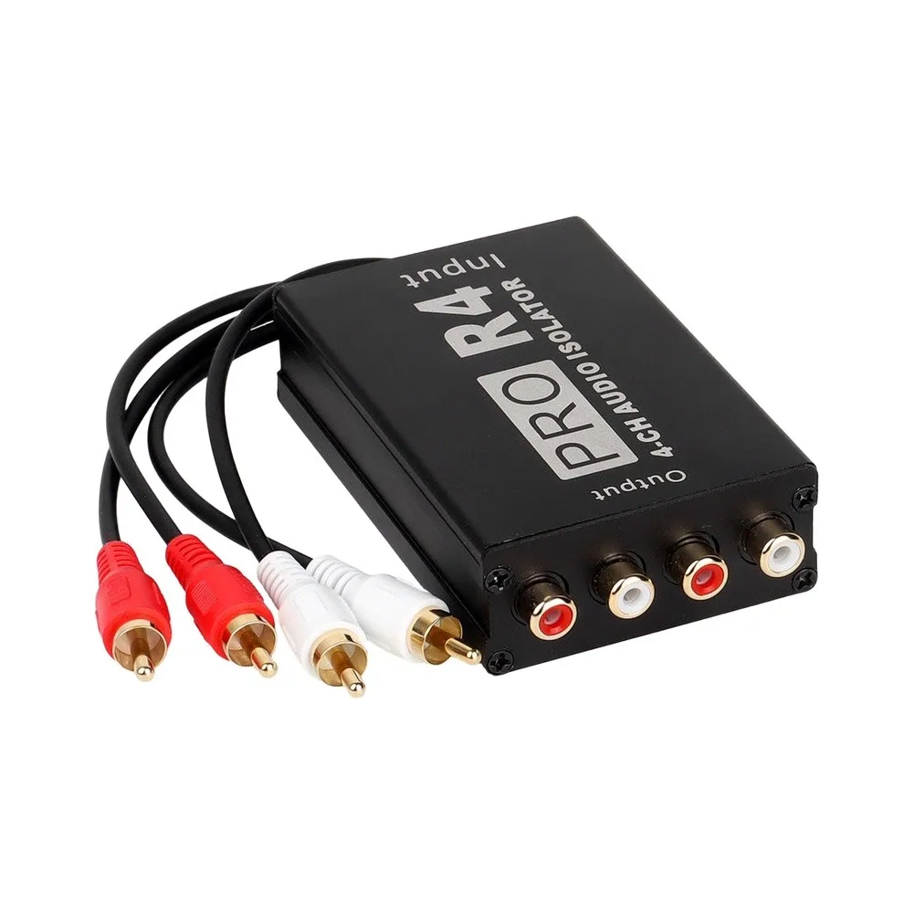 4 Channel Audio Isolator Noise Canceller Ground Loop For Eliminator For Car For RCA Interface Sound Quality Improvement Tool