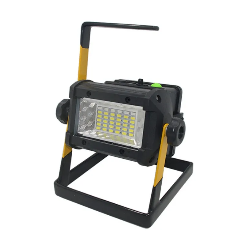 Aluminum Alloy 100W LED Flashlight: Strong Light, Floodlight with Red-Blue Light, Outdoor Construction Site Searchlight