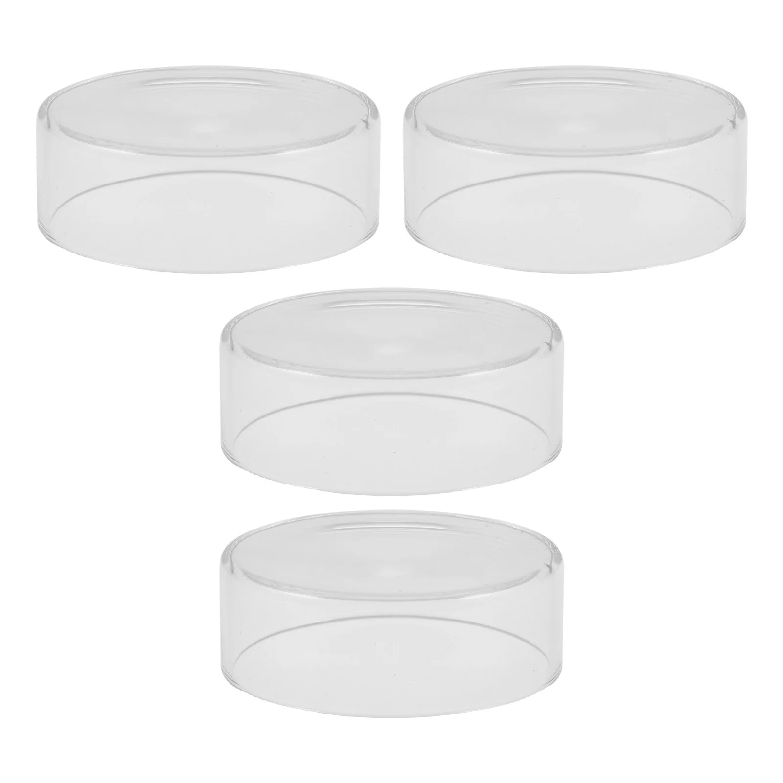 

4Pcs High-Stemmed Glass Protector 6.5cm Windproof Flame Snuffer Cap Decorative Candleholder Cover for Holiday Dinner