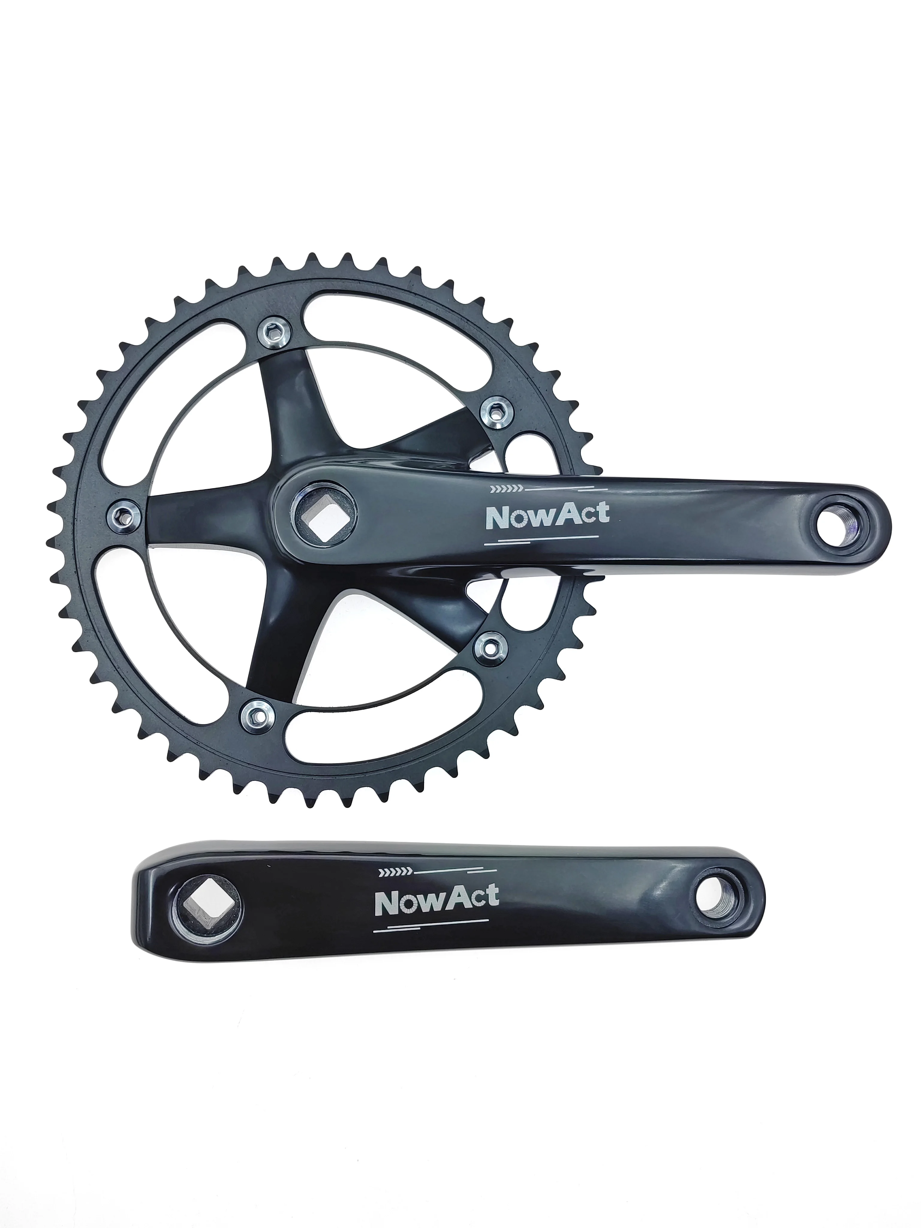 NowAct Fixed Gear Bike Crankset 48T BCD 144 Single Speed Crank Set